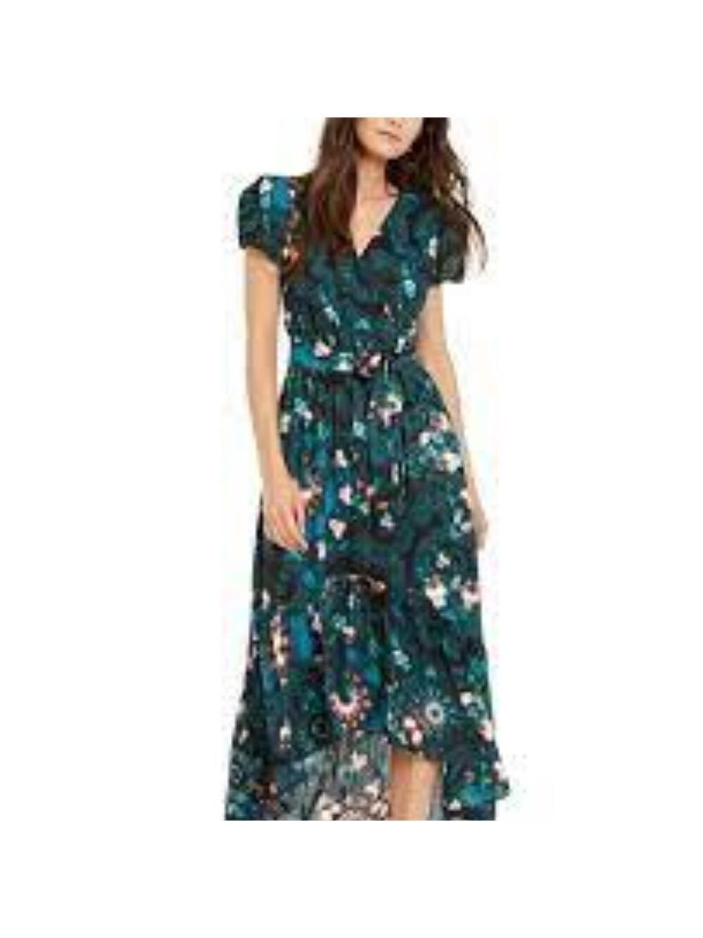 INC Puff-Sleeve High-Lo Dress